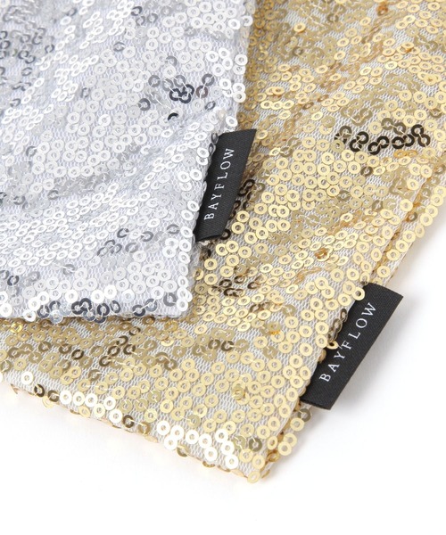 BAYFLOW（ベイフロー）の「BFスパンコール巾着（ポーチ・レディース・ゴールド/ブラック/シルバー・0）」の9枚目の写真