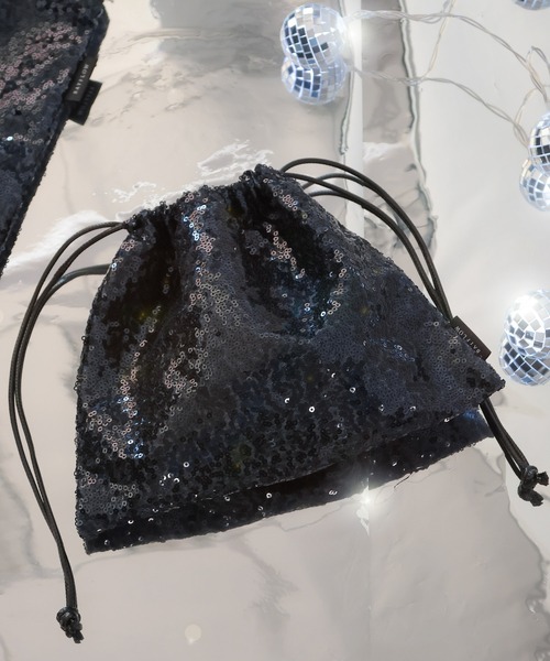 BAYFLOW（ベイフロー）の「BFスパンコール巾着（ポーチ・レディース・ゴールド/ブラック/シルバー・0）」の15枚目の写真