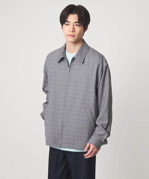 green label relaxing(グリーンレーベルリラクシング)の「TW マイクロチェック ブルゾン(ブルゾン・メンズ・グレー/ダークグレー/ケリーグリーン・S/M/L/XL)」の22枚目の写真
