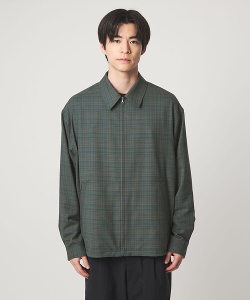 green label relaxing(グリーンレーベルリラクシング)の「TW マイクロチェック ブルゾン(ブルゾン・メンズ・グレー/ダークグレー/ケリーグリーン・S/M/L/XL)」の21枚目の写真