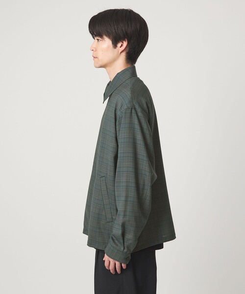 green label relaxing(グリーンレーベルリラクシング)の「TW マイクロチェック ブルゾン(ブルゾン・メンズ・グレー/ダークグレー/ケリーグリーン・S/M/L/XL)」の20枚目の写真