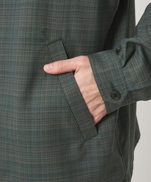 green label relaxing(グリーンレーベルリラクシング)の「TW マイクロチェック ブルゾン(ブルゾン・メンズ・グレー/ダークグレー/ケリーグリーン・S/M/L/XL)」の15枚目の写真