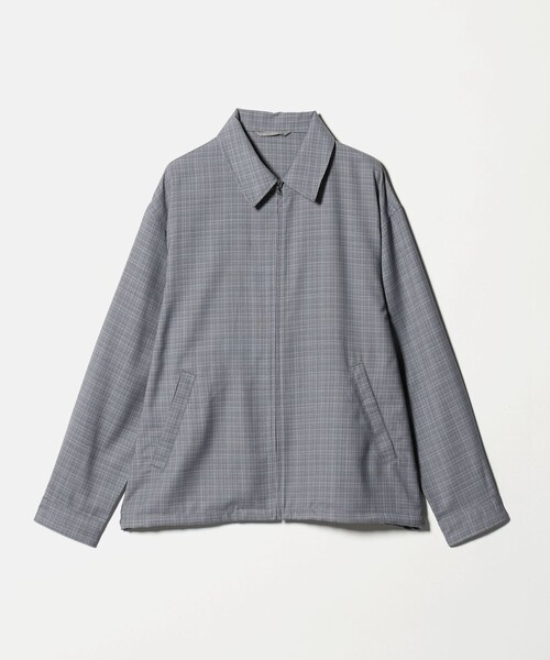 green label relaxing(グリーンレーベルリラクシング)の「TW マイクロチェック ブルゾン(ブルゾン・メンズ・グレー/ダークグレー/ケリーグリーン・S/M/L/XL)」の7枚目の写真