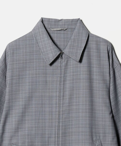 green label relaxing(グリーンレーベルリラクシング)の「TW マイクロチェック ブルゾン(ブルゾン・メンズ・グレー/ダークグレー/ケリーグリーン・S/M/L/XL)」の5枚目の写真