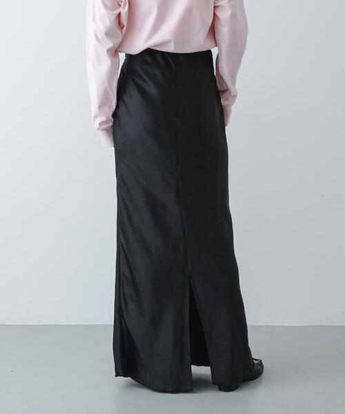 SENSE OF PLACE by URBAN RESEARCH（センスオブプレイスバイアーバンリサーチ）の「サテンアイラインスカート（スカート・レディース・ブラック/アイボリー/チャコールグレー・MEDIUM/TALL/SMALL）」の21枚目の写真