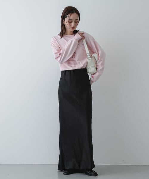 SENSE OF PLACE by URBAN RESEARCH（センスオブプレイスバイアーバンリサーチ）の「サテンアイラインスカート（スカート・レディース・ブラック/アイボリー/チャコールグレー・MEDIUM/TALL/SMALL）」の22枚目の写真