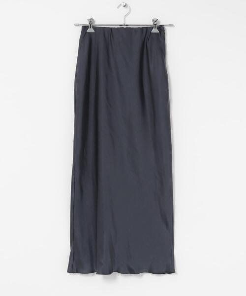 SENSE OF PLACE by URBAN RESEARCH（センスオブプレイスバイアーバンリサーチ）の「サテンアイラインスカート（スカート・レディース・ブラック/アイボリー/チャコールグレー・MEDIUM/TALL/SMALL）」の7枚目の写真