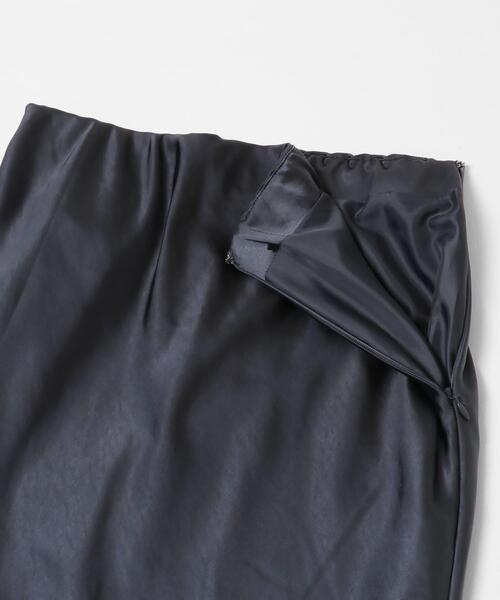 SENSE OF PLACE by URBAN RESEARCH（センスオブプレイスバイアーバンリサーチ）の「サテンアイラインスカート（スカート・レディース・ブラック/アイボリー/チャコールグレー・MEDIUM/TALL/SMALL）」の8枚目の写真