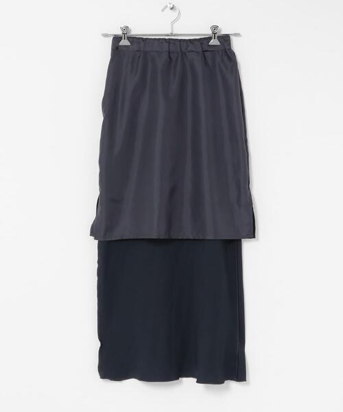 SENSE OF PLACE by URBAN RESEARCH（センスオブプレイスバイアーバンリサーチ）の「サテンアイラインスカート（スカート・レディース・ブラック/アイボリー/チャコールグレー・MEDIUM/TALL/SMALL）」の10枚目の写真
