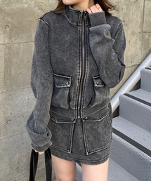 [セットアップ/上下セット] ピグメント加工ポケットデザインセットアップ