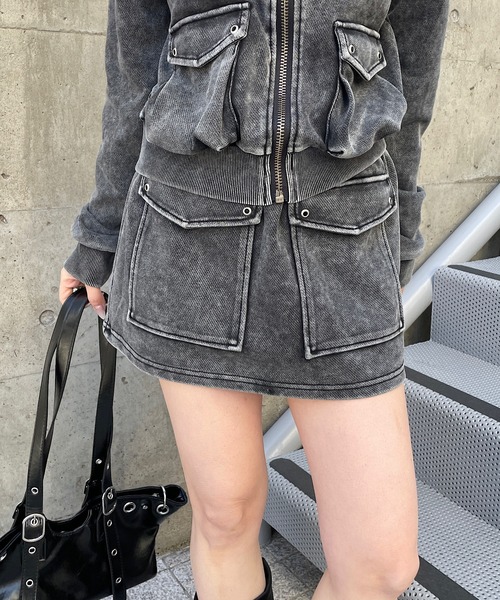 ROGER AND RAW（ロジャーアンドロウ）の「[セットアップ/上下セット] ピグメント加工ポケットデザインセットアップ（セットアップ・レディース・ブラック/ベージュ・FREE）」の22枚目の写真