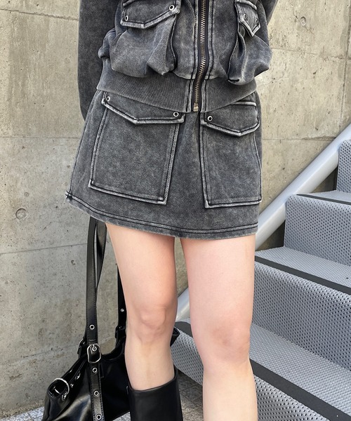ROGER AND RAW（ロジャーアンドロウ）の「[セットアップ/上下セット] ピグメント加工ポケットデザインセットアップ（セットアップ・レディース・ブラック/ベージュ・FREE）」の21枚目の写真