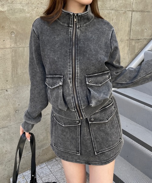 ROGER AND RAW（ロジャーアンドロウ）の「[セットアップ/上下セット] ピグメント加工ポケットデザインセットアップ（セットアップ・レディース・ブラック/ベージュ・FREE）」の19枚目の写真