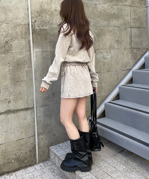 ROGER AND RAW（ロジャーアンドロウ）の「[セットアップ/上下セット] ピグメント加工ポケットデザインセットアップ（セットアップ・レディース・ブラック/ベージュ・FREE）」の13枚目の写真