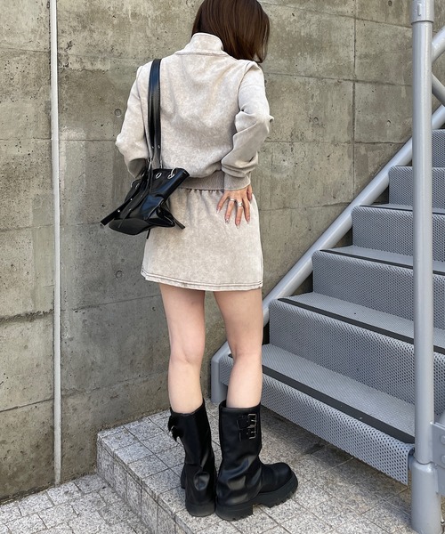 ROGER AND RAW（ロジャーアンドロウ）の「[セットアップ/上下セット] ピグメント加工ポケットデザインセットアップ（セットアップ・レディース・ブラック/ベージュ・FREE）」の12枚目の写真