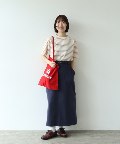PAR ICI(パーリッシィ)の「マルチボーダー 半袖Tシャツ(Tシャツ/カットソー・レディース・ブルー/アイボリー/グリーン/ネイビー・FREE)」の21枚目の写真