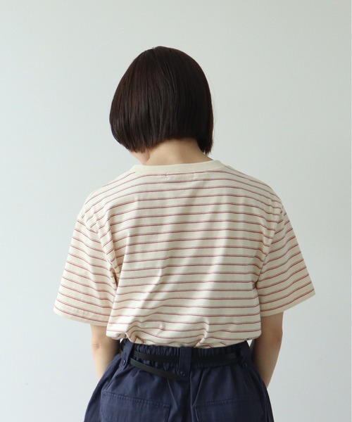 PAR ICI(パーリッシィ)の「マルチボーダー 半袖Tシャツ(Tシャツ/カットソー・レディース・ブルー/アイボリー/グリーン/ネイビー・FREE)」の19枚目の写真