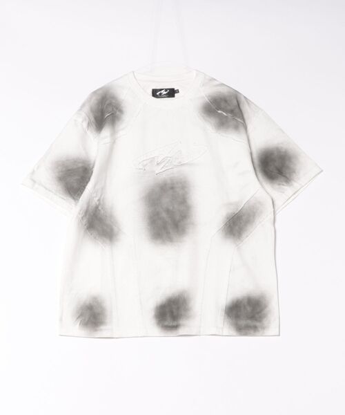 Revo.（レボ）の「【P.N UNDERGROUND】切替アップリケ 刺繍 ショート丈 ワイドTシャツ（Tシャツ/カットソー・メンズ・カモフラージュ/ブラック/ホワイト・M/L）」の2枚目の写真