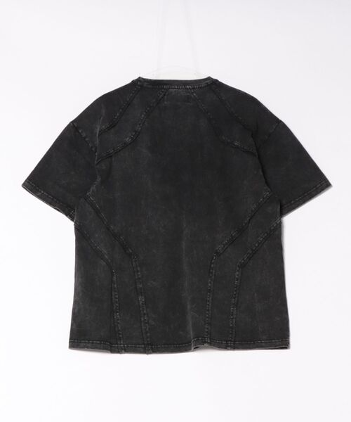 Revo.（レボ）の「【P.N UNDERGROUND】切替アップリケ 刺繍 ショート丈 ワイドTシャツ（Tシャツ/カットソー・メンズ・カモフラージュ/ブラック/ホワイト・M/L）」の4枚目の写真