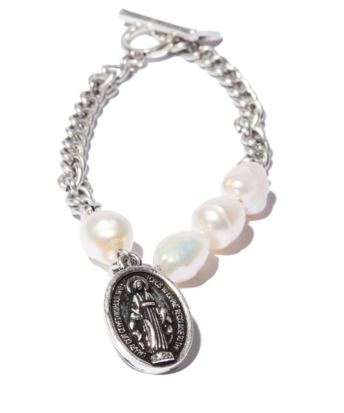 glamb(グラム)の「Maria Pearl Bracelet / マリアパールブレスレット(ブレスレット・メンズ・シルバー・FREE)」の9枚目の写真