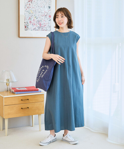 FREAK'S STORE(フリークスストア)の「限定展開 インドコットン フレックス バックオープン ワンピース(ワンピース・レディース・ブラウン/ナチュラル/ブルー/オレンジ/ブラック・SMALL/MEDIUM)」の21枚目の写真