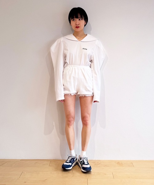 HOLIDAY（ホリデイ）の「SUPER FINE DRY BALLOON SHORT PANTS スーパーファインドライバルーンショートパンツ（その他パンツ・レディース・ダークネイビー/シルバーグレー/ホワイト/ブラック・ONE SIZE）」の20枚目の写真