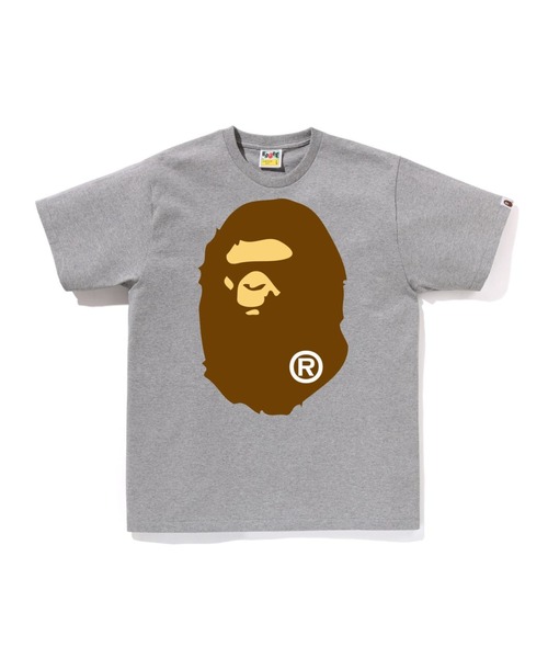 A BATHING APE(アベイシングエイプ)の「BIG APE HEAD TEE(Tシャツ/カットソー・メンズ・グレー/ブラック/サックスブルー/イエロー/ネイビー/グリーン/ホワイト/ピンク・MEDIUM/SMALL/X-LARGE/XX-LARGE/LARGE/XXX-LARGE)」の4枚目の写真