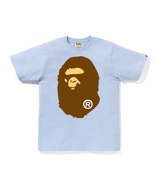 A BATHING APE(アベイシングエイプ)の「BIG APE HEAD TEE(Tシャツ/カットソー・メンズ・グレー/ブラック/サックスブルー/イエロー/ネイビー/グリーン/ホワイト/ピンク・MEDIUM/SMALL/X-LARGE/XX-LARGE/LARGE/XXX-LARGE)」の7枚目の写真