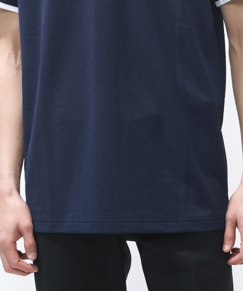 PING（ピン）の「ピン  半袖ラインスナップテックスポロシャツ（Tシャツ/カットソー・メンズ・ネイビー/ホワイト・M/L/LL）」の8枚目の写真