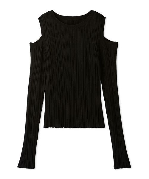 SNIDEL（スナイデル）の「ショルダースリットランダムリブプルオーバー（ニット/セーター・レディース・イエロー/オフホワイト/ブラック・F）」の2枚目の写真