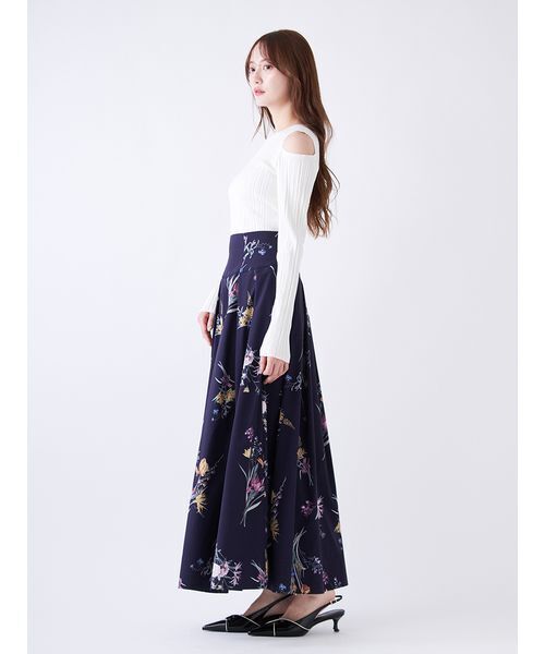 SNIDEL（スナイデル）の「ショルダースリットランダムリブプルオーバー（ニット/セーター・レディース・イエロー/オフホワイト/ブラック・F）」の5枚目の写真