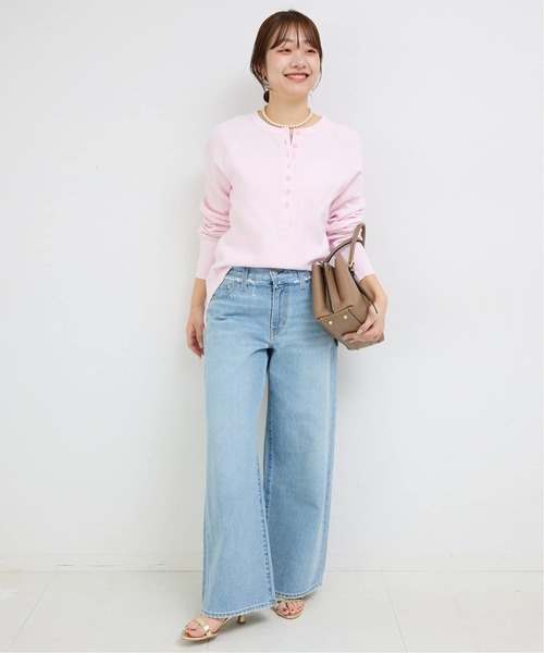 SLOBE IENA(スローブイエナ)の「《WEB限定/追加2》Wフェイスジャージヘンリープルオーバー(Tシャツ/カットソー・レディース・ピンク系その他・FREE)」の7枚目の写真