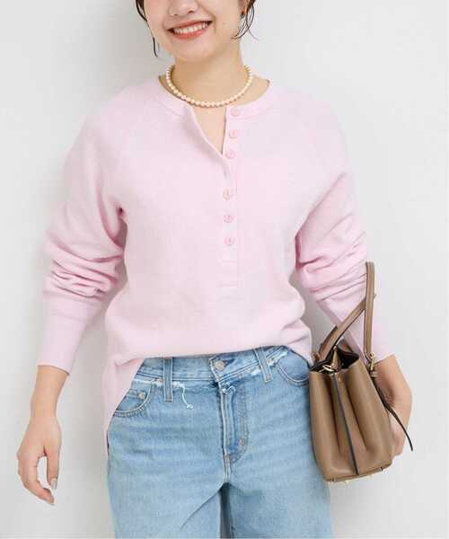 SLOBE IENA(スローブイエナ)の「《WEB限定/追加2》Wフェイスジャージヘンリープルオーバー(Tシャツ/カットソー・レディース・ピンク系その他・FREE)」の11枚目の写真