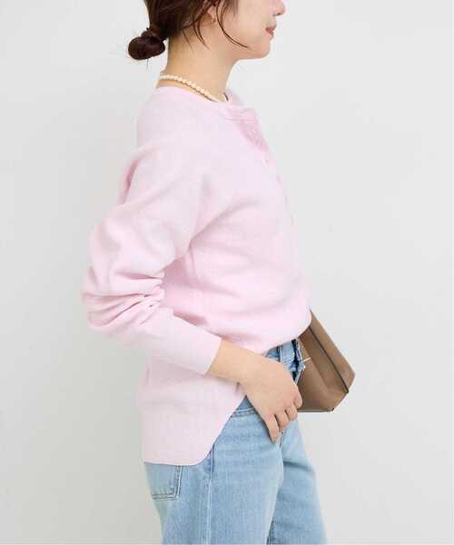 SLOBE IENA(スローブイエナ)の「《WEB限定/追加2》Wフェイスジャージヘンリープルオーバー(Tシャツ/カットソー・レディース・ピンク系その他・FREE)」の12枚目の写真