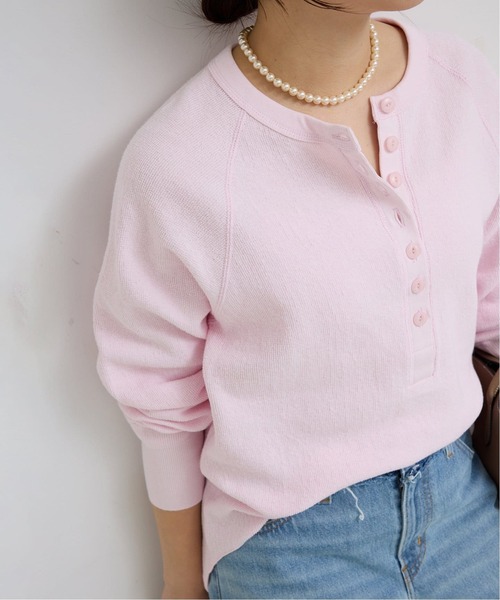 SLOBE IENA(スローブイエナ)の「《WEB限定/追加2》Wフェイスジャージヘンリープルオーバー(Tシャツ/カットソー・レディース・ピンク系その他・FREE)」の14枚目の写真