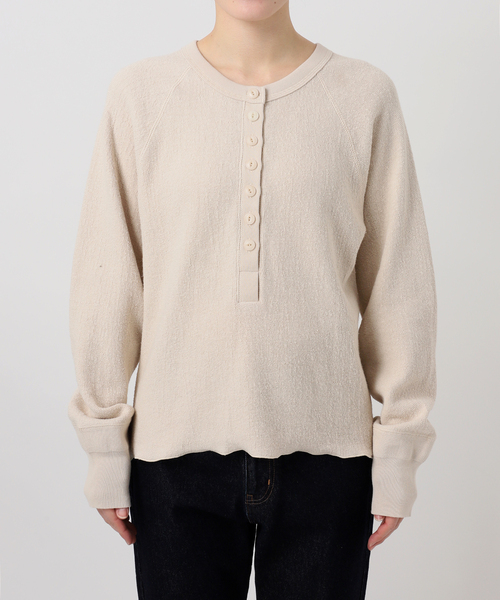 SLOBE IENA(スローブイエナ)の「《WEB限定/追加2》Wフェイスジャージヘンリープルオーバー(Tシャツ/カットソー・レディース・ピンク系その他・FREE)」の15枚目の写真