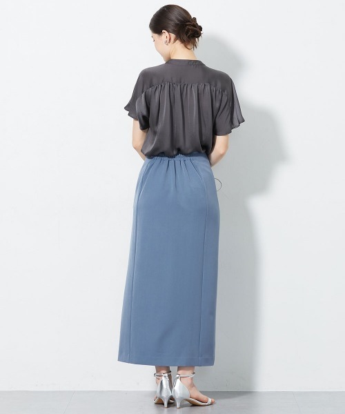slattgir(スラットジール)の「高身長 スリットジップIラインスカート(トールサイズ)(ワンピース・レディース・グレイッシュブルー/ブラック・T5L/T4L/T3L/TLL/TL/TM)」の10枚目の写真