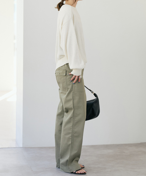 Spick & Span(スピックアンドスパン)の「シルクコンペーパーヤーンニュアンスネックニット(ニット/セーター・レディース・ホワイト/ベージュ・FREE)」の7枚目の写真