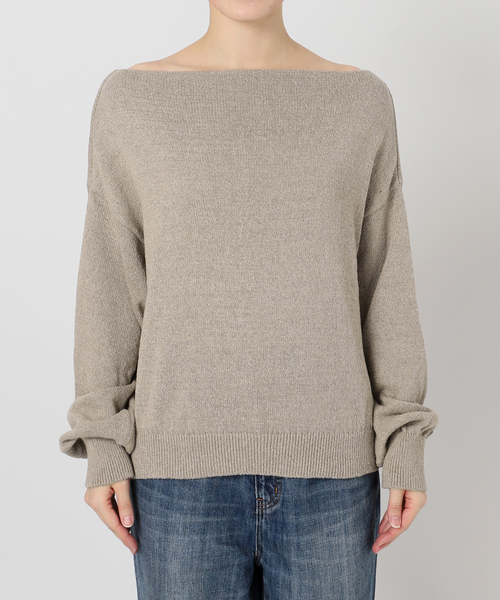 Spick & Span(スピックアンドスパン)の「シルクコンペーパーヤーンニュアンスネックニット(ニット/セーター・レディース・ホワイト/ベージュ・FREE)」の15枚目の写真