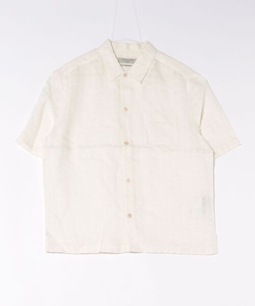 ALLSAINTS（オールセインツ）の「AUBREY SHORT SLEEVE LINEN BLEND SHIRT | AUBREY 半袖 リネン ブレンド シャツ（シャツ/ブラウス・メンズ・ホワイト・S/M/L/XS）」の11枚目の写真
