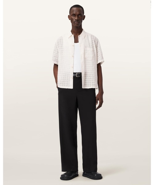 ALLSAINTS（オールセインツ）の「AUBREY SHORT SLEEVE LINEN BLEND SHIRT | AUBREY 半袖 リネン ブレンド シャツ（シャツ/ブラウス・メンズ・ホワイト・S/M/L/XS）」の7枚目の写真