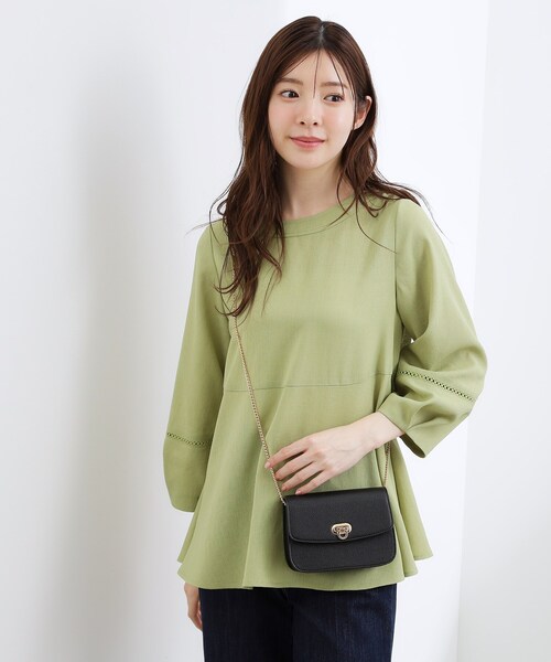 grove(グローブ)の「フラップチェーンミニショルダー(ショルダーバッグ・レディース・シルバー系その他/ナチュラル/ブラック/サックスブルー・00)」の6枚目の写真