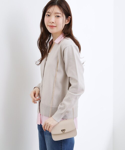 grove(グローブ)の「フラップチェーンミニショルダー(ショルダーバッグ・レディース・シルバー系その他/ナチュラル/ブラック/サックスブルー・00)」の8枚目の写真