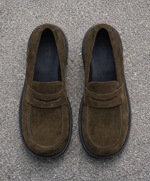 F.ILLUMINATE（フィルミネイト）の「フィルミネートXロマンティックムーブスエードチャンキーローファー-ブラウン（ローファー）」