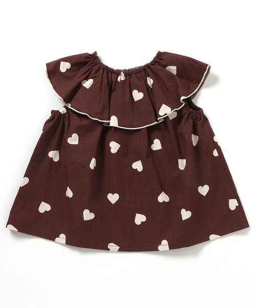 apres les cours（アプレレクール）の「【WEB限定】2WAYフリル衿チュニック（シャツ/ブラウス・キッズ・ブラウン/チェック/ストライプ/その他3・140/130/120/110/100/90/80）」の11枚目の写真