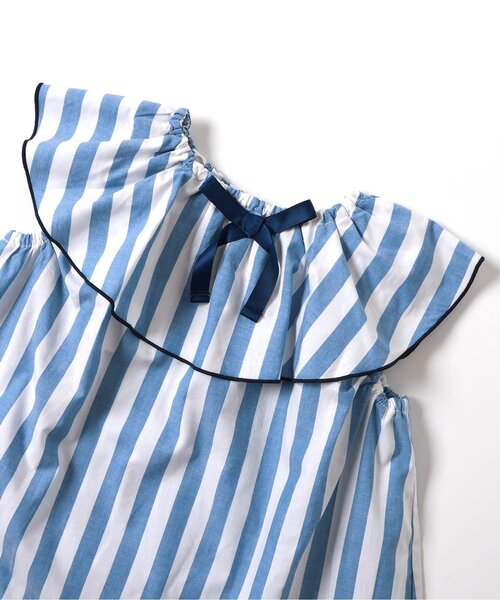 apres les cours（アプレレクール）の「【WEB限定】2WAYフリル衿チュニック（シャツ/ブラウス・キッズ・ブラウン/チェック/ストライプ/その他3・140/130/120/110/100/90/80）」の15枚目の写真