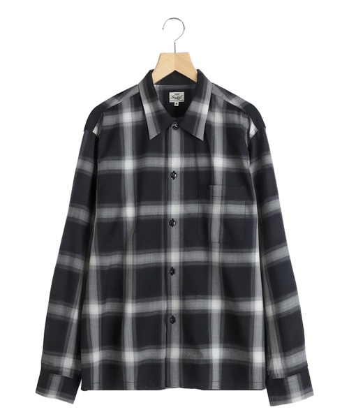 GOLD（ゴールド）の「GOLD / ゴールド：WOOL Super140s TROPICAL OPEN SHIRT：26A-GL29647[MUS]（シャツ/ブラウス・メンズ・ブラック・S/M）」の7枚目の写真