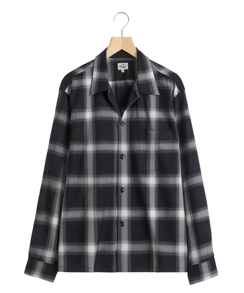 GOLD（ゴールド）の「GOLD / ゴールド：WOOL Super140s TROPICAL OPEN SHIRT：26A-GL29647[MUS]（シャツ/ブラウス・メンズ・ブラック・S/M）」の2枚目の写真