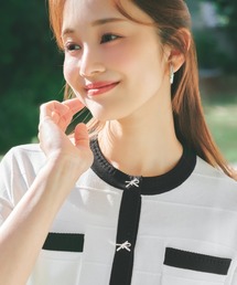 STRAWBERRY-FIELDS（ストロベリーフィールズ）の「【元宝塚トップ娘役 舞空瞳さん着用】サラフィール_リボン釦5分丈カーディガン（カーディガン/ボレロ）」