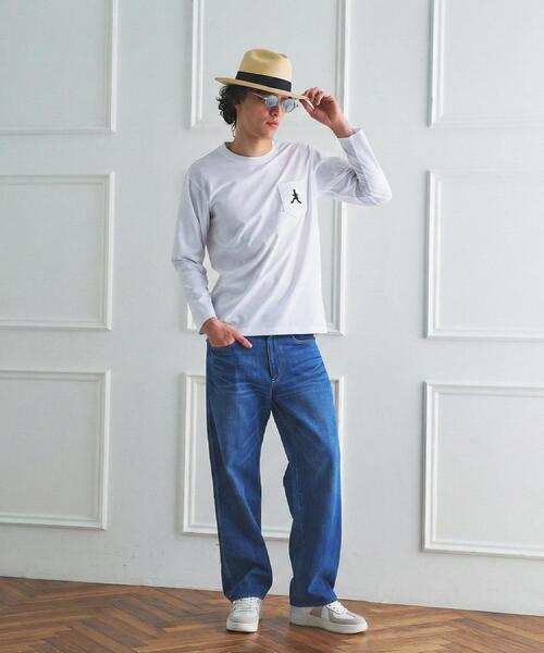 TAKEO KIKUCHI(タケオキクチ)の「【BOWLER HAT LABEL】クールデオドラントジャージ ボーラーハットウォーカー ポケットTシャツ(Tシャツ/カットソー・メンズ・ブラック/ホワイト・03/02/04)」の6枚目の写真